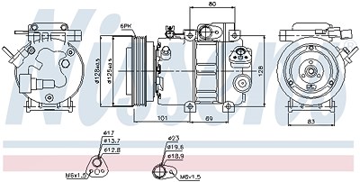 Nissens Kompressor, Klimaanlage [Hersteller-Nr. 89298] für Hyundai, Kia von NISSENS