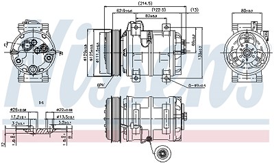 Nissens Kompressor, Klimaanlage [Hersteller-Nr. 89317] für Volvo von NISSENS