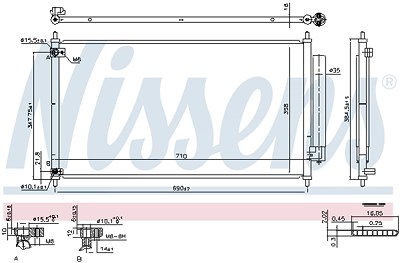 Nissens Kondensator, Klimaanlage [Hersteller-Nr. 940466] für Honda von NISSENS