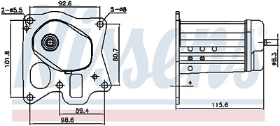 Nissens Kühler, Abgasrückführung [Hersteller-Nr. 989455] für Opel, Saab, Vauxhall von NISSENS