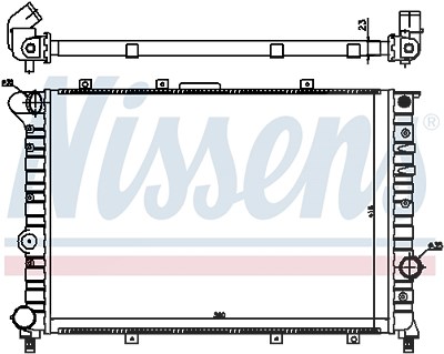 Nissens Kühler, Motorkühlung [Hersteller-Nr. 60044] für Alfa Romeo von NISSENS