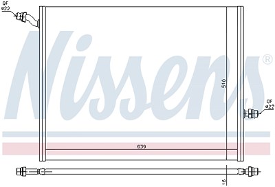 Nissens Kühler, Motorkühlung [Hersteller-Nr. 606497] für Mercedes-Benz von NISSENS
