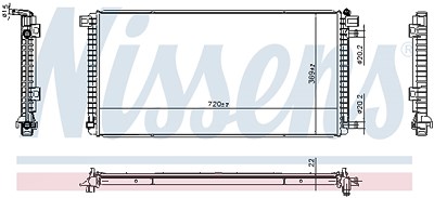 Nissens Kühler, Motorkühlung [Hersteller-Nr. 606787] für Audi von NISSENS