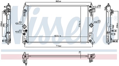 Nissens Kühler, Motorkühlung [Hersteller-Nr. 606858] für Toyota von NISSENS