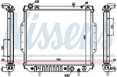 Nissens Kühler, Motorkühlung [Hersteller-Nr. 61020A] für Jeep von NISSENS