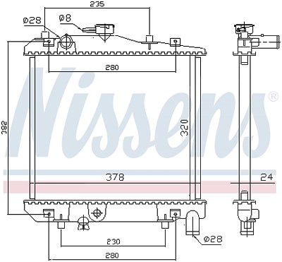 Nissens Kühler, Motorkühlung [Hersteller-Nr. 62505] für Kia, Mazda von NISSENS