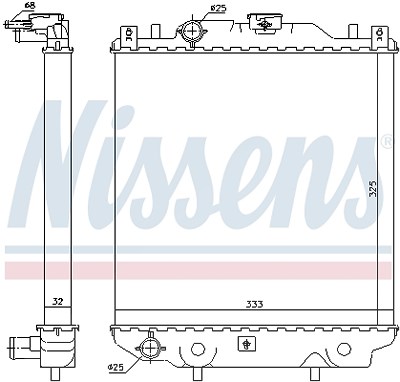 Nissens Kühler, Motorkühlung [Hersteller-Nr. 64174A] für Daewoo, Suzuki von NISSENS