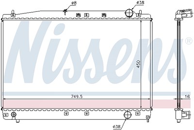 Nissens Kühler, Motorkühlung [Hersteller-Nr. 646802] für Toyota von NISSENS