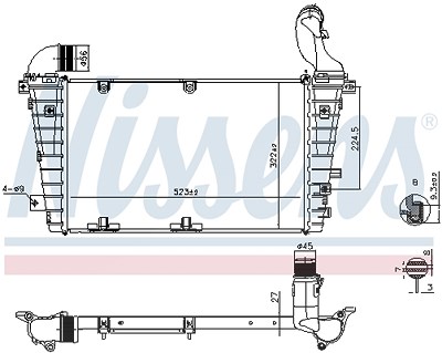 Nissens Ladeluftkühler [Hersteller-Nr. 961267] für Opel von NISSENS