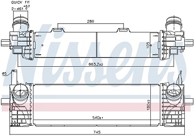 Nissens Ladeluftkühler [Hersteller-Nr. 961338] für BMW von NISSENS