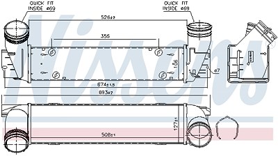 Nissens Ladeluftkühler [Hersteller-Nr. 96337] für BMW von NISSENS
