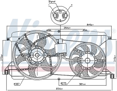 Nissens Lüfter, Motorkühlung [Hersteller-Nr. 85826] für Ford von NISSENS