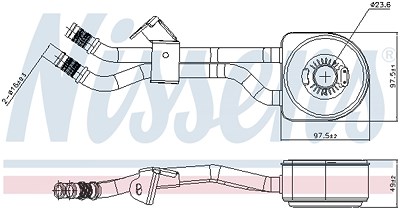 Nissens Ölkühler, Motoröl [Hersteller-Nr. 91105] für Citroën, Peugeot von NISSENS