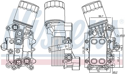 Nissens Ölkühler, Motoröl [Hersteller-Nr. 91311] für Audi, Seat, Skoda, VW von NISSENS