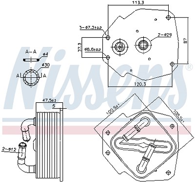 Nissens Ölkühler, Motoröl [Hersteller-Nr. 91418] für Mazda von NISSENS