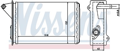 Nissens Wärmetauscher, Innenraumheizung [Hersteller-Nr. 71429] für Fiat von NISSENS
