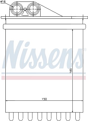 Nissens Wärmetauscher, Innenraumheizung [Hersteller-Nr. 72040] für Mercedes-Benz, VW von NISSENS