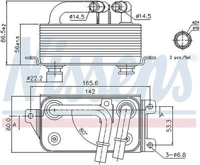 Nissens Ölkühler, Automatikgetriebe [Hersteller-Nr. 90623] für BMW von NISSENS