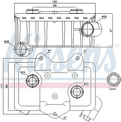 Nissens Ölkühler, Motoröl [Hersteller-Nr. 90582] für Mercedes-Benz von NISSENS