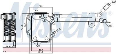Nissens Ölkühler, Motoröl [Hersteller-Nr. 90679] für Audi, Seat, Skoda, VW von NISSENS