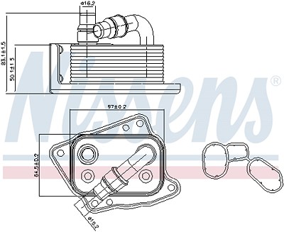 Nissens Ölkühler, Motoröl [Hersteller-Nr. 90688] für BMW von NISSENS