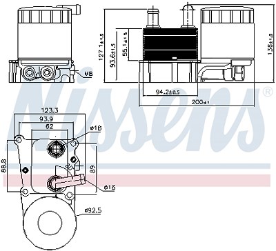Nissens Ölkühler, Motoröl [Hersteller-Nr. 90696] für Ford von NISSENS