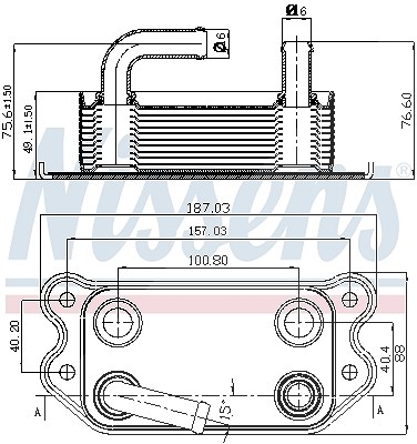 Nissens Ölkühler, Motoröl [Hersteller-Nr. 90714] für Ford, Volvo von NISSENS