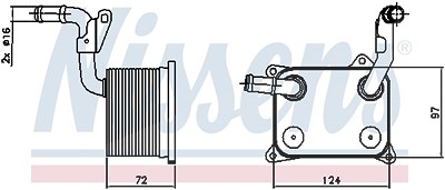 Nissens Ölkühler, Motoröl [Hersteller-Nr. 90744] für Audi, VW von NISSENS