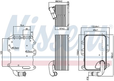 Nissens Ölkühler, Motoröl [Hersteller-Nr. 90807] für Audi, VW von NISSENS