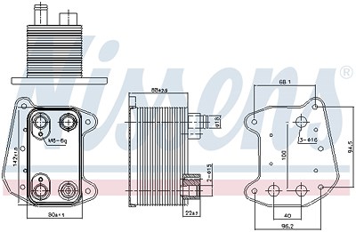 Nissens Ölkühler, Motoröl [Hersteller-Nr. 90832] für Mercedes-Benz von NISSENS