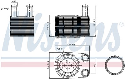 Nissens Ölkühler, Motoröl [Hersteller-Nr. 90845] für Land Rover von NISSENS