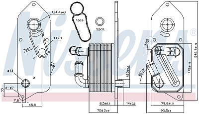 Nissens Ölkühler, Motoröl [Hersteller-Nr. 90892] für Ford von NISSENS