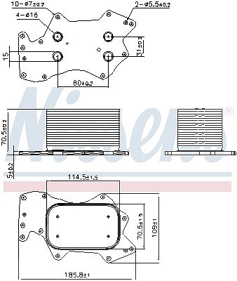 Nissens Ölkühler, Motoröl [Hersteller-Nr. 90910] für Audi, VW von NISSENS