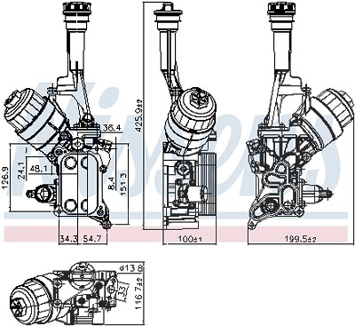 Nissens Ölkühler, Motoröl [Hersteller-Nr. 90928] für Alfa Romeo, Fiat, Lancia, Opel von NISSENS