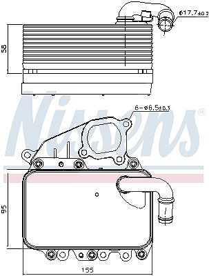 Nissens Ölkühler, Motoröl [Hersteller-Nr. 91100] für Audi, VW von NISSENS