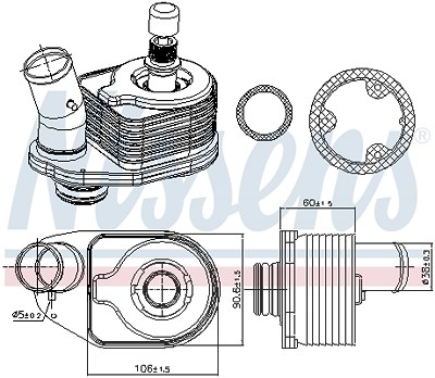 Nissens Ölkühler, Motoröl [Hersteller-Nr. 91101] für Iveco von NISSENS