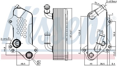 Nissens Ölkühler, Motoröl [Hersteller-Nr. 91126] für Cadillac, Opel, Saab von NISSENS