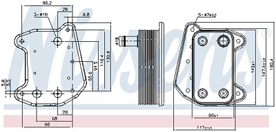 Nissens Ölkühler, Motoröl [Hersteller-Nr. 91166] für Mercedes-Benz von NISSENS