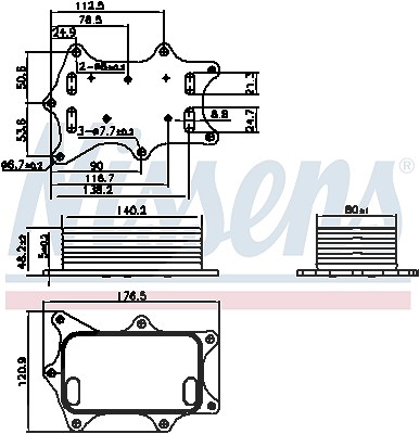 Nissens Ölkühler, Motoröl [Hersteller-Nr. 91275] für Mercedes-Benz von NISSENS