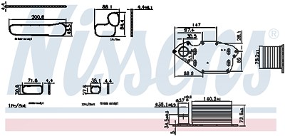 Nissens Ölkühler, Motoröl [Hersteller-Nr. 91303] für Nissan, Opel, Renault von NISSENS