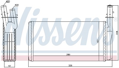 Nissens Wärmetauscher, Innenraumheizung [Hersteller-Nr. 70016] für Alfa Romeo, Lancia von NISSENS