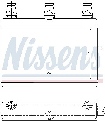 Nissens Wärmetauscher, Innenraumheizung [Hersteller-Nr. 70522] für Alpina, BMW von NISSENS