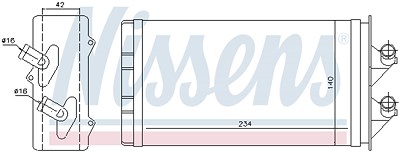 Nissens Wärmetauscher, Innenraumheizung [Hersteller-Nr. 71449] für Fiat von NISSENS