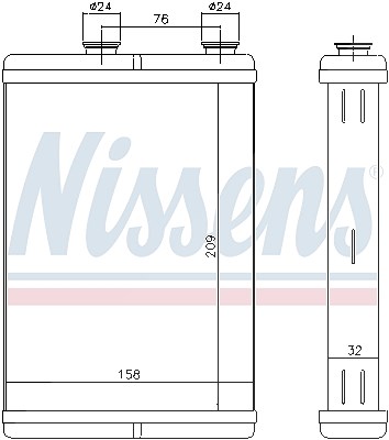 Nissens Wärmetauscher, Innenraumheizung [Hersteller-Nr. 71451] für Fiat, Lancia, Zastava von NISSENS