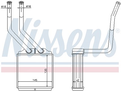 Nissens Wärmetauscher, Innenraumheizung [Hersteller-Nr. 71776] für Ford von NISSENS