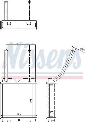 Nissens Wärmetauscher, Innenraumheizung [Hersteller-Nr. 726531] für Opel von NISSENS