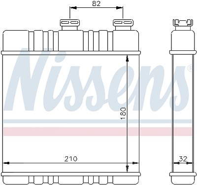 Nissens Wärmetauscher, Innenraumheizung [Hersteller-Nr. 72660] für Opel von NISSENS