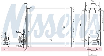 Nissens Wärmetauscher, Innenraumheizung [Hersteller-Nr. 73640] für Volvo von NISSENS