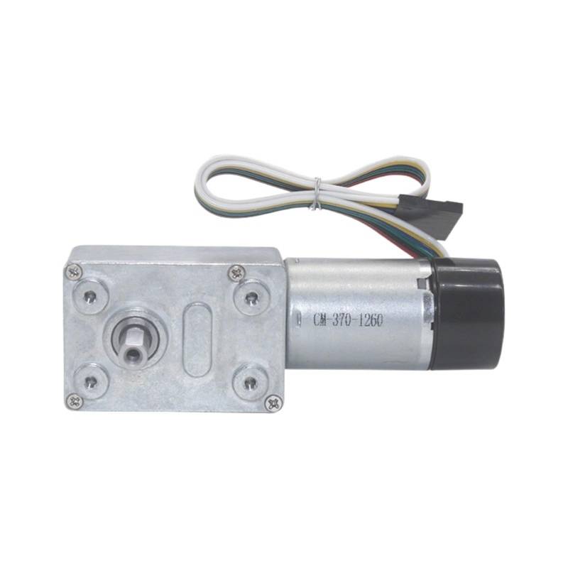JGY-370 Schneckengetriebemotor Encoder Drehzahlmessmotor 12V High Low Speed ​​Selbsthemmender Motor(90 rpm,12v) von NIWPPKIMX