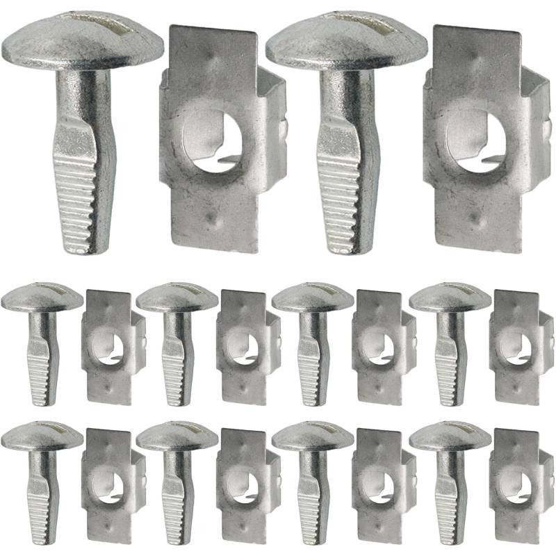 10 Paar Motor-Unterbodenabdeckung, Befestigungsklammern aus Aluminiumlegierung für Automotor-Unterbodenbefestigungen 703016 703018 Ersatz, kompatibel mit 206 207 406 407 806 807 von NIYATA